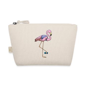 Flamingo Bodybuilder Dumbbell Bodybuilding - Organic Pouch - nature - Front