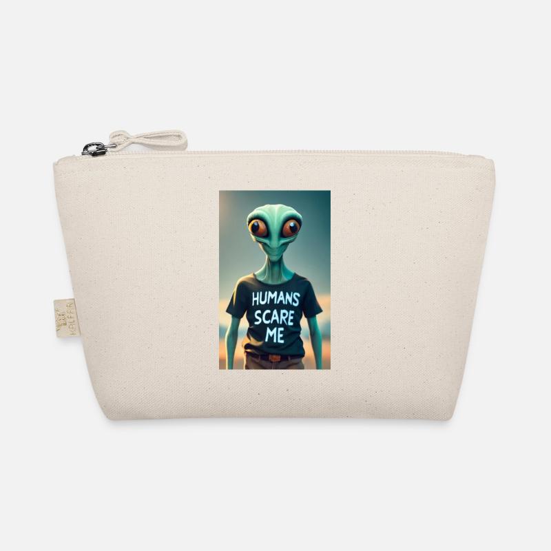 Alien - Humans scare me - Organic Pouch - nature