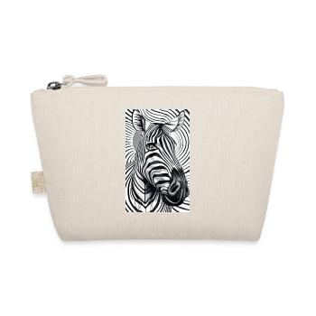 Psychedelisches Zebra - Bio-Täschchen - Natur - Vorne