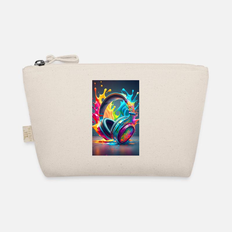 Bunte Kopfhörer Bio-Täschchen