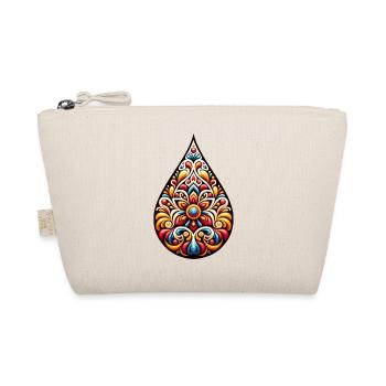 Colorful Drop Inspired by Traditional Russian Art - Organic Pouch - nature - Front