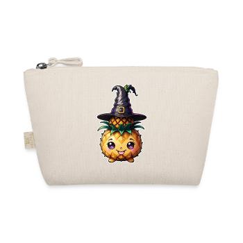 Happy Halloween Ananas mit Zauberhut - Bio-Täschchen - Natur - Vorne