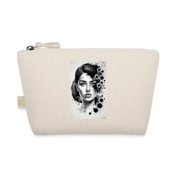 black and white woman - Organic Pouch - nature - Front