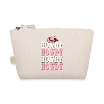 Pink Texas Howdy Print Western Country Rodeo - Bio-Täschchen - Natur - Vorne