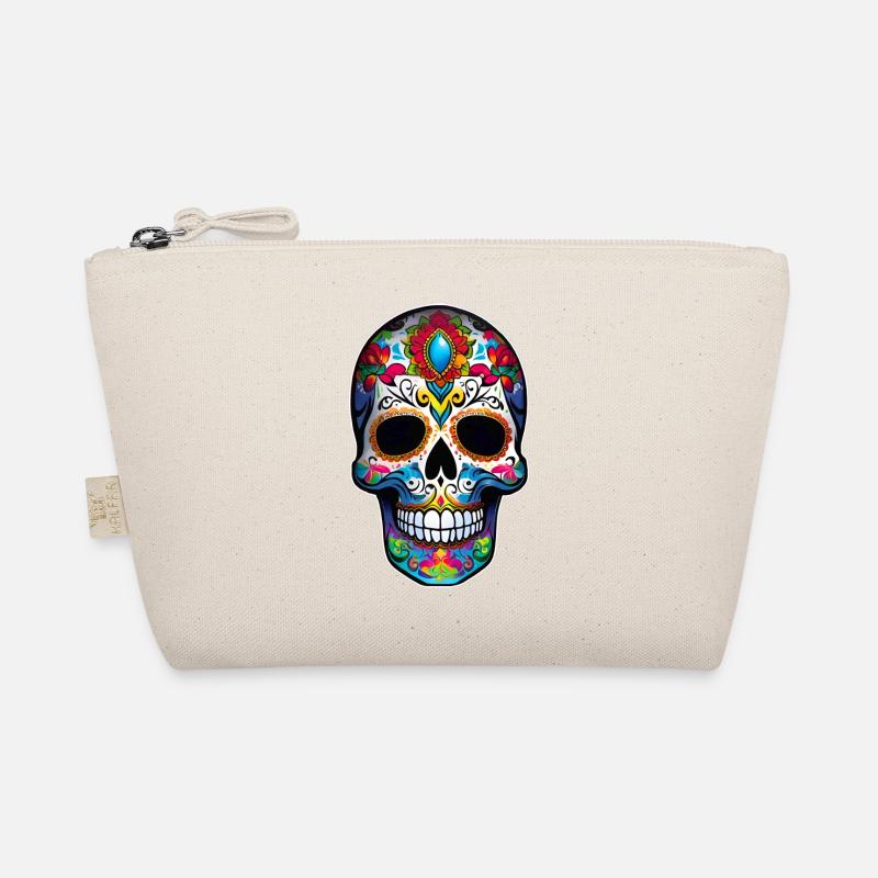 Dia de los Muertos Skull Organic Pouch