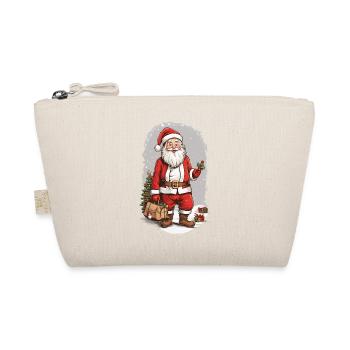 Festive Winter Magic Christmas Santa Claus - Organic Pouch - nature - Front
