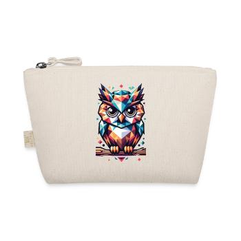 Polygon Owl Geometric - Organic Pouch - nature - Front