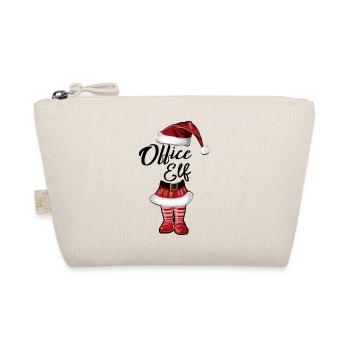 Office Elf – Funny Christmas Design - Organic Pouch - nature - Front