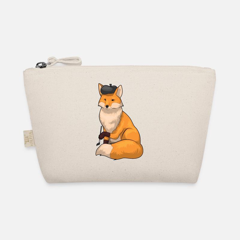 Fox Painter Brush Paint Organic Pouch