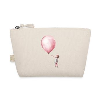 Fille avec cadeau de ballon - Trousse biologique - nature - Devant