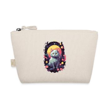 Gothic Cat Mystical Cat Lover Design - Organic Pouch - nature - Front