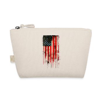 Grunge American flag - Organic Pouch - nature - Front
