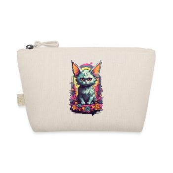 Gothic Demon Cat in Pastel Mystic Design - Organic Pouch - nature - Front