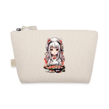 Kawaii Anime Sushi Master with Cat Ears - Organic Pouch - nature - Front