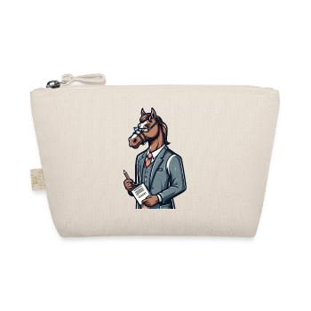Cute Horse Teacher - Organic Pouch - nature - Front