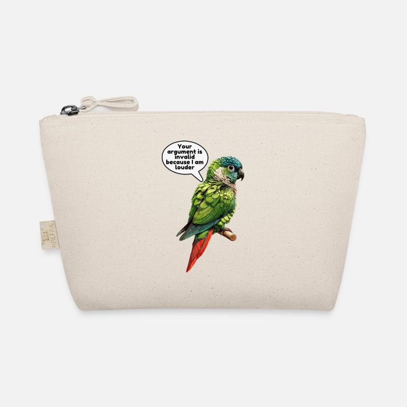Green Cheek Conure Meme Funny Conure Parrot Organic Pouch