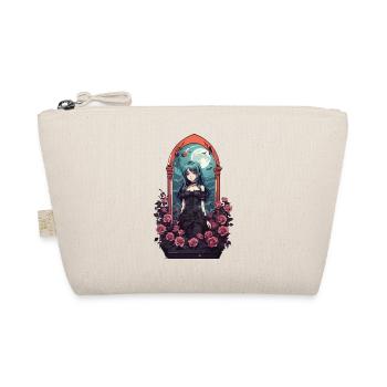Goth E-Girl Dark Anime Roses Aesthetic - Organic Pouch - nature - Front