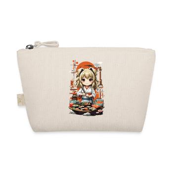 Kawaii Anime Sushi Girl Streetwear Food Design - Trousse biologique - nature - Devant