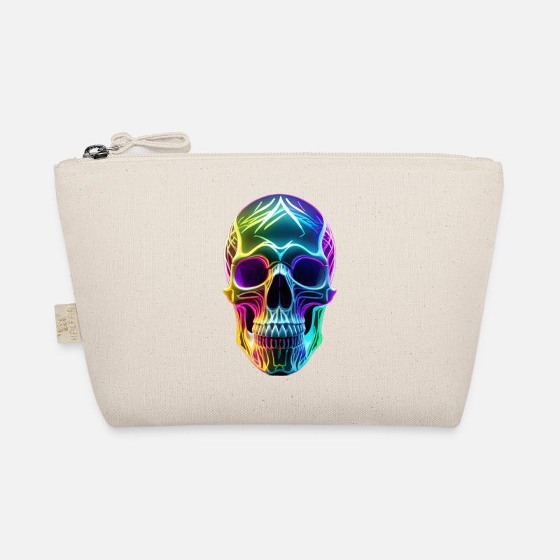 Neon Skull Organic Pouch