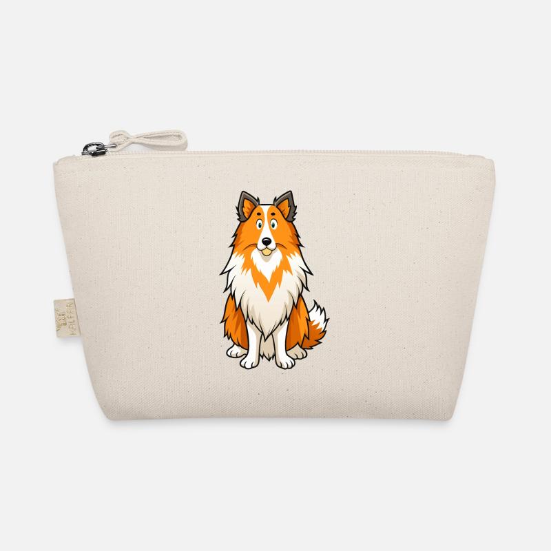 Alert Shetland Schäferhund Digitale Kunst Bio-Täschchen