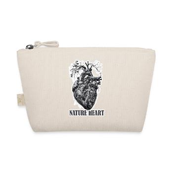 Nature Heart Herz mit Wurzel Baum - Bio-Täschchen - Natur - Vorne