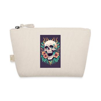 Skull and flowers - Organic Pouch - nature - Front