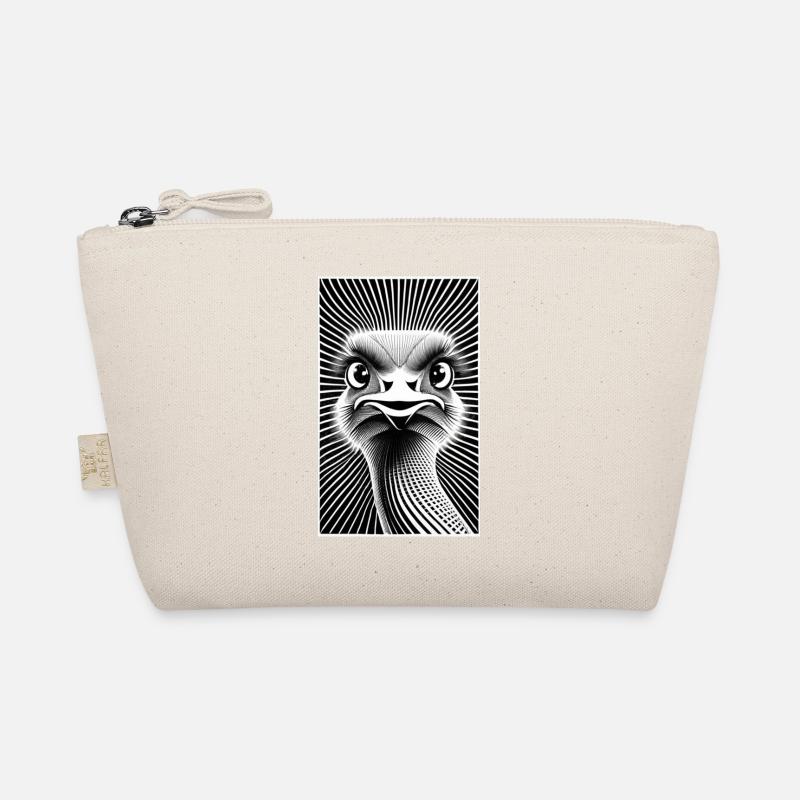 Straußen-Design-Poster Bio-Täschchen