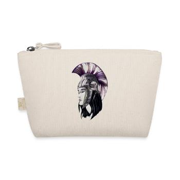 Proud Warrior with Sparta Helmet - Organic Pouch - nature - Front
