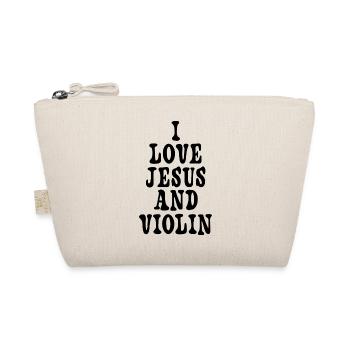 J'aime Jésus et les violons - Trousse biologique - nature - Devant