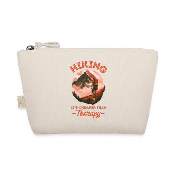 Hiking it s cheaper than therapy - Organic Pouch - nature - Front