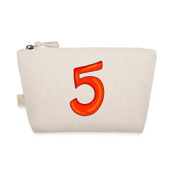 Five Number Number Symbol 5 - Organic Pouch - nature - Front