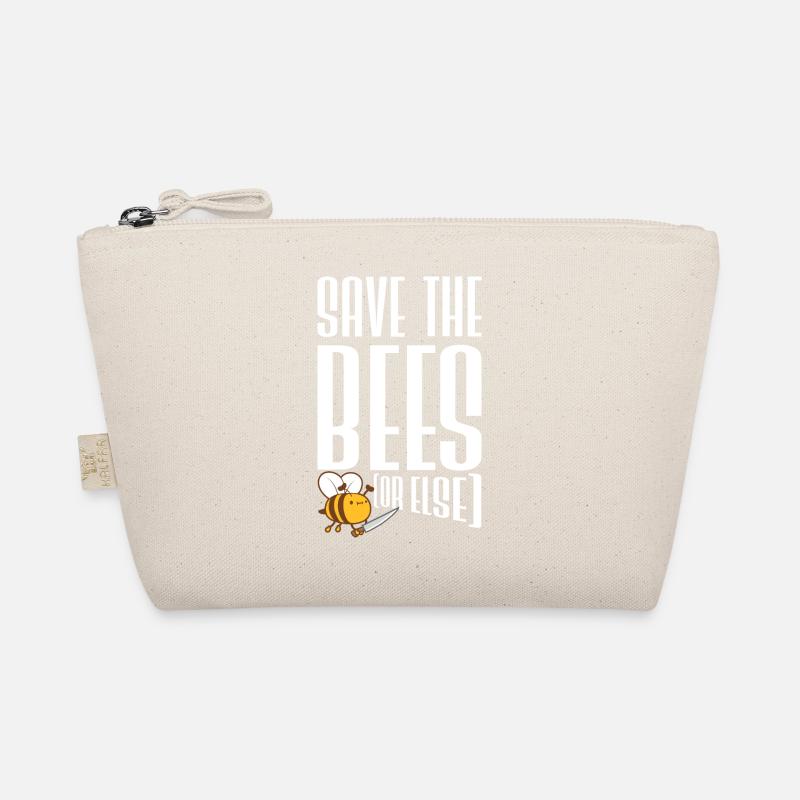 Save The Bees Or Else Knife Fun Cute Bee Beekeeper Organic Pouch