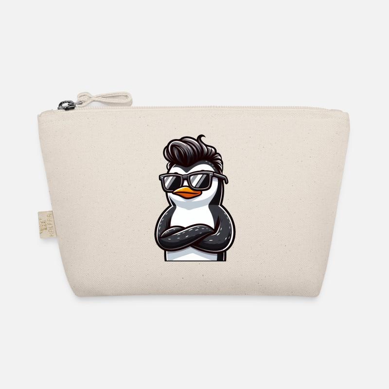Pingouin cool avec lunettes de soleil dessin animé Trousse biologique