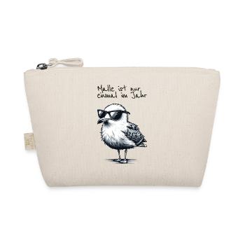 Malle ist nur einmal im Jahr Mallorca Möwe Shirt - Bio-Täschchen - Natur - Vorne