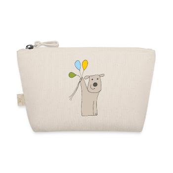 Dog with balloons - Organic Pouch - nature - Front