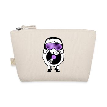 Cool DJ Sheep Vinyl Record Party Club Music Fun - Organic Pouch - nature - Front