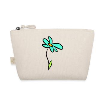 Happy flower illustration handmade - Organic Pouch - nature - Front