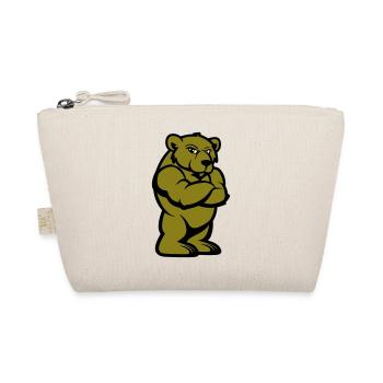 Bear Comic Brown Bear - Organic Pouch - nature - Front