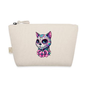 Floral Feline Dia de los Muertos - Bio-Täschchen - Natur - Vorne