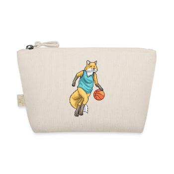 Fuchs Basketballspieler Basketball - Bio-Täschchen - Natur - Vorne