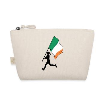 Flag Ireland Woman Running - Organic Pouch - nature - Front