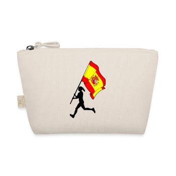 Flag Spain Woman Running - Organic Pouch - nature - Front