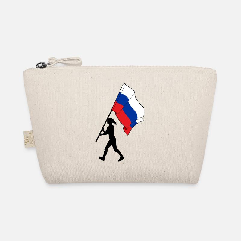 Drapeau Russie femme marchant Trousse biologique