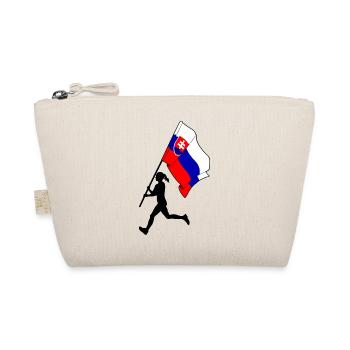 Flag Slovakia woman running - Organic Pouch - nature - Front