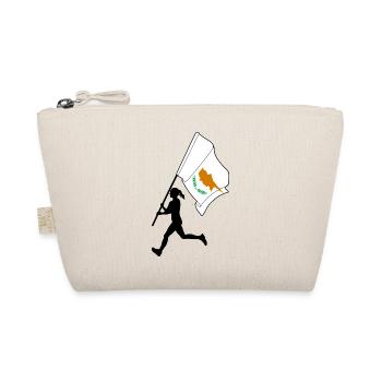 Cyprus Flag Woman Running - Organic Pouch - nature - Front