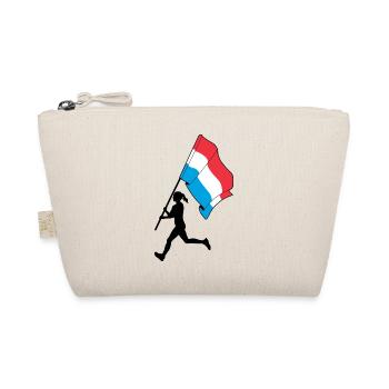 Flag Luxembourg woman running - Organic Pouch - nature - Front