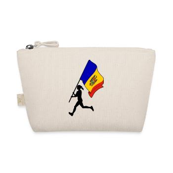 Flag Moldova woman running - Organic Pouch - nature - Front