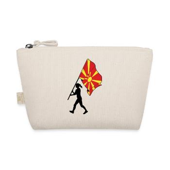 Flag North Macedonia woman walking - Organic Pouch - nature - Front