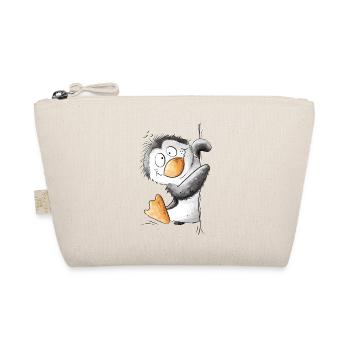 Drolliger Pinguin Wildtier Tiermotiv Cartoon - Bio-Täschchen - Natur - Vorne