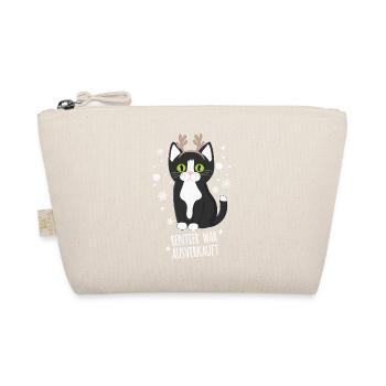 Rentier war Ausverkauft Schwarze Katze Xmas - Bio-Täschchen - Natur - Vorne